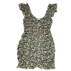 ASTR The Label Floral Ditzy Ruched Mini Dress